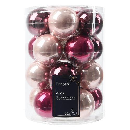 Kaemingk Set palline albero di natale (20 pz) Sfera Mix Pink 142283 (6cm)