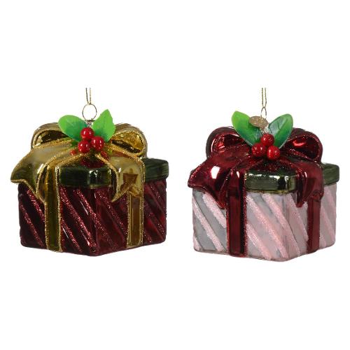 Kaemingk Pacchetto regalo (8cm) Assortito Vetro 121250