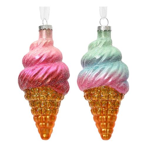 Kaemingk Cono gelato (12cm) Assortito Vetro 121408