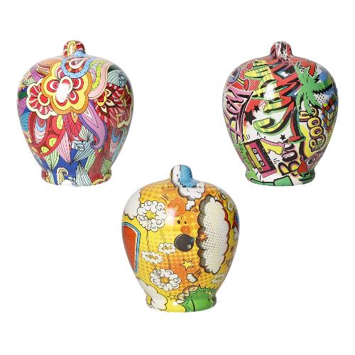 Brandani Salvadanaio Ceramica (11x14cm) Classico Decorato Assortito 51255