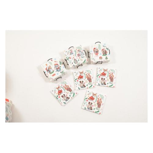 Mercury Set sottobicchieri 4 pz Ceramica con stand in metallo CHRISTMAS Assortito 44253