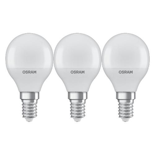 Osram Set lampadine led (3 pz) a goccia E14 (4,9W) , luce calda BASE CLASSIC P