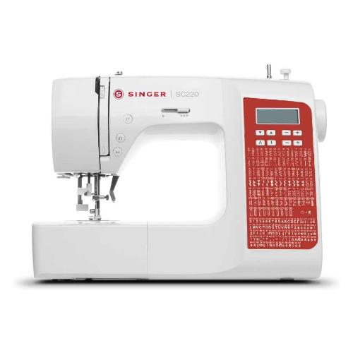 Singer Macchina da cucire SC220 RD Bianco e Rosso 230322101 200 Punti