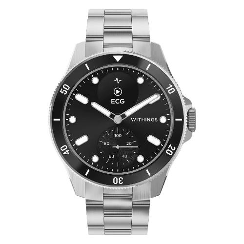 Withings Smartwatch ( Ibrido ) SCANWATCH Silver e Black 42 mm HWA10 MODEL 9 ALL INT