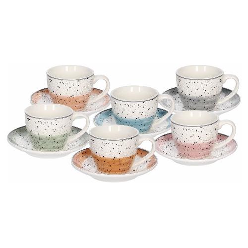 Tognana Set tazzine caffè con piatto 6 pz (80ml) SIENNA Multicolor IR68501M209