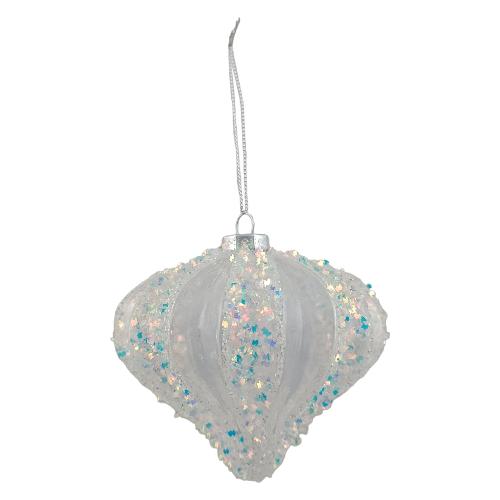 Due Esse Christmas Addobbo albero Vetro Goccia XNA23031841 (10cm)
