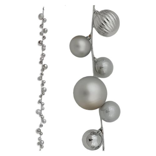 Due Esse Christmas Ghirlanda Natale (170cm) Silver XNA23021931