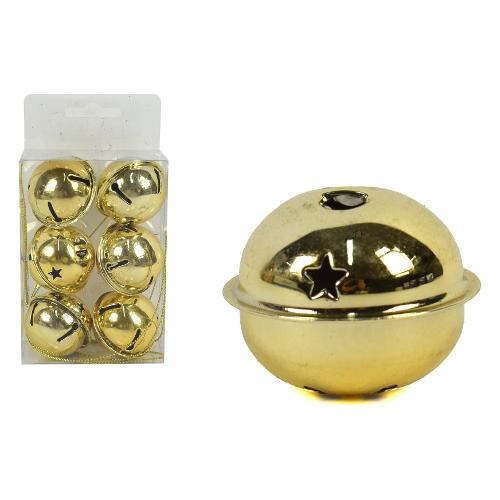 Due Esse Christmas Decoro Pendaglio Campanellini 6pz Oro XNA21033311