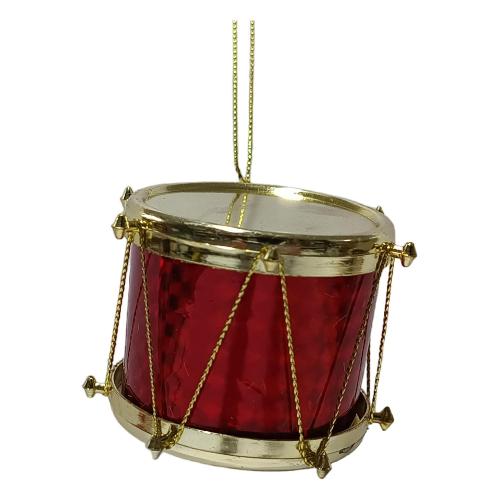 Due Esse Christmas Decoro Pendagli Tamburi 6pz 5cm Rosso XNA24010131