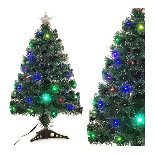 General Trade Albero di natale Fibra ottica luminoso 95 luci 472841 (90cm)
