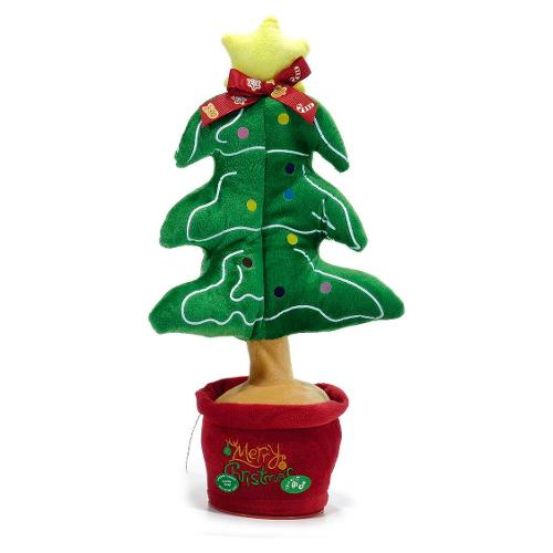 usefulbeauty Albero di Natale Cantante e - Albero Di Natale Elettrico Morbido Con Luci E Movimento - Ornamento da Scrivania, Piccoli Regali per Calze,Figurina Adorabile Da Scrivania Per Donne