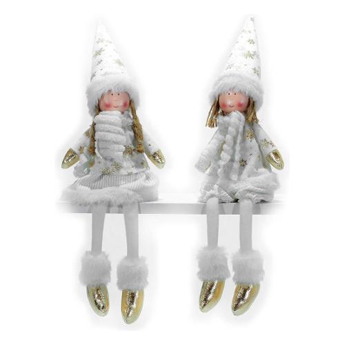 General Trade Bimbo seduto bianco e oro colore assortito (50 cm) 410210