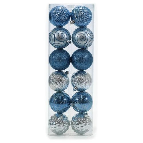 General Trade Palline albero Sfere Celesti 12pz (7 cm) assortito 490530