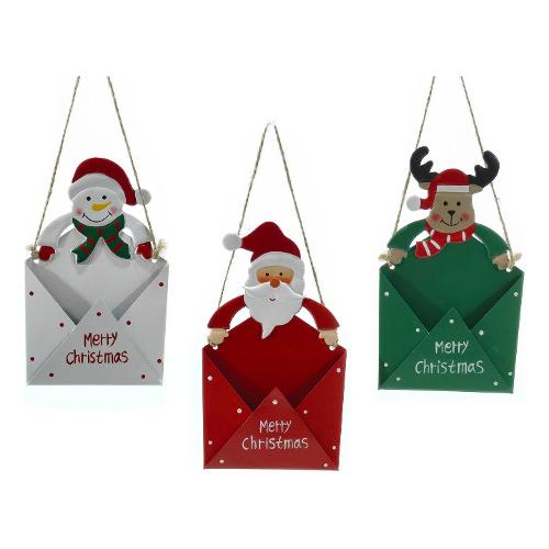 General Trade Decoro Appendibile Soggetto latta Natale Assortito (17 cm) 649179