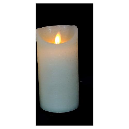 Pre Qu' Italia Candela led (7,5x15cm) effetto fiamma con timer Avorio D2226