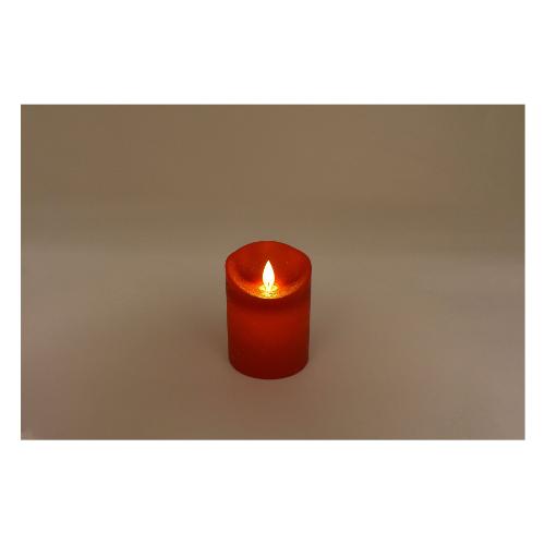 Pre Qu' Italia Candela led (7,5x10cm) effetto fiamma con timer Rosso D2223