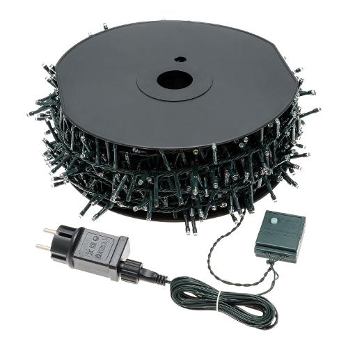 Lotti Filo (40,5+4mt) 2000 luci Bianco caldo Led MiniCluster giochi luce XMAS KING 49123