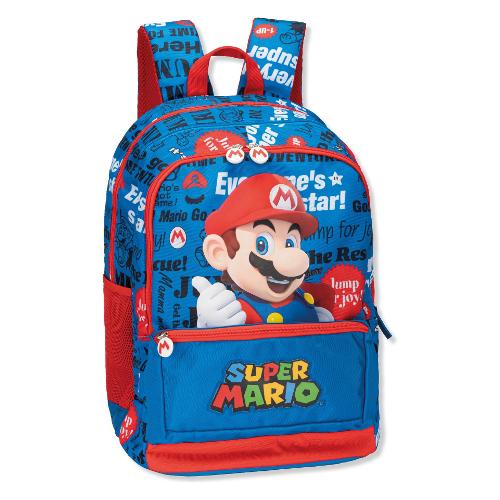 Franco Cosimo Panini Zainetto SUPERMARIO - 31 L Blu e Rosso 69996CO