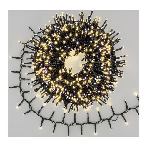 Lotti Filo (400) 1000 luci Bianco caldo e freddo Led MiniCluster Multiflash Diamond XMAS KING 71155