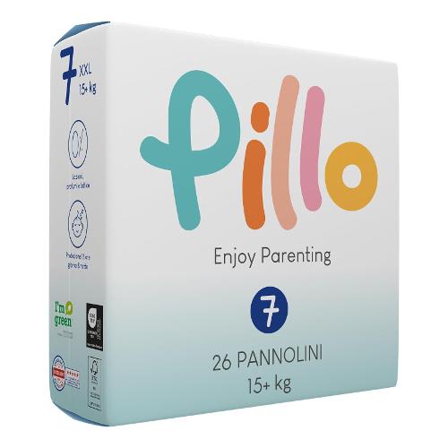 Pillo Pannolini Misura 7 XXL 15+ kg 26 pz ENJOY PARENTING 00230