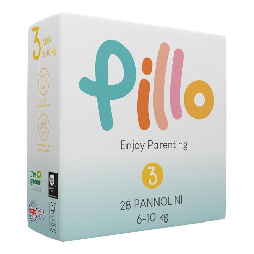 Pillo Pannolini Misura 3 Midi 6-10 kg 28 pz ENJOY PARENTING 00218
