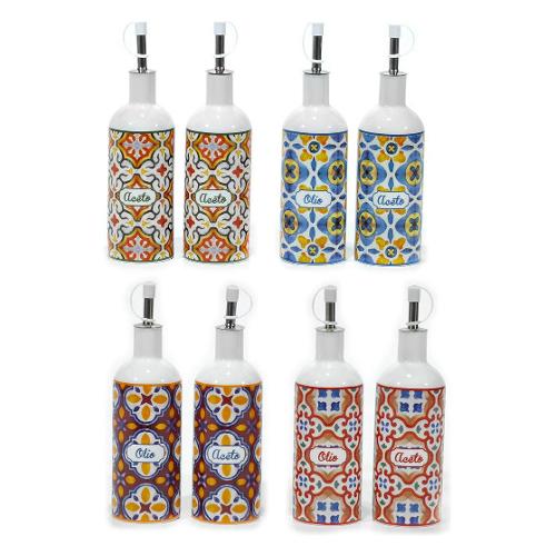 General Trade Set condimento 2 pz Olio e aceto con beccucci acciaio ZAHIRA Assortito 625368