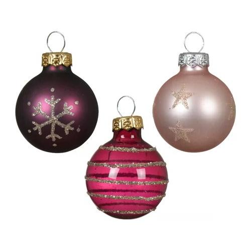 Kaemingk Set palline albero di natale (9 pz) Sfera Mix Colori assortiti 010126 (3cm)