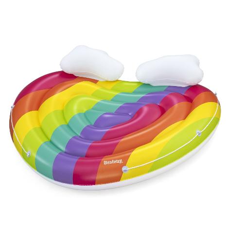 Bestway Materassino gonfiabile Isola Rainbow Dreams (148x146x43cm) Multicolor 43722