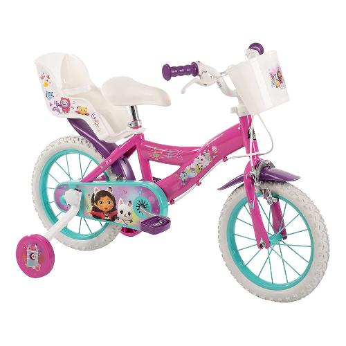 Mandelli Bici Olanda ( 1 vel ) 14" GABBY'S DOLLHOUSE Con Rotelle e Ruote Piene Acciaio Fucsia 120145300