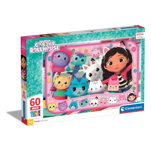 Clementoni Puzzle 60 pz Maxi Supercolor 4-6a (62x42cm) GABBY'S DOLLHOUSE 26598