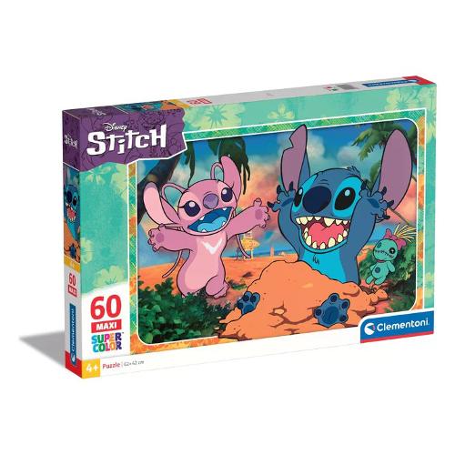Clementoni Puzzle 60 pz Maxi Supercolor 4-6a (62x42cm) DISNEY STITCH 26596
