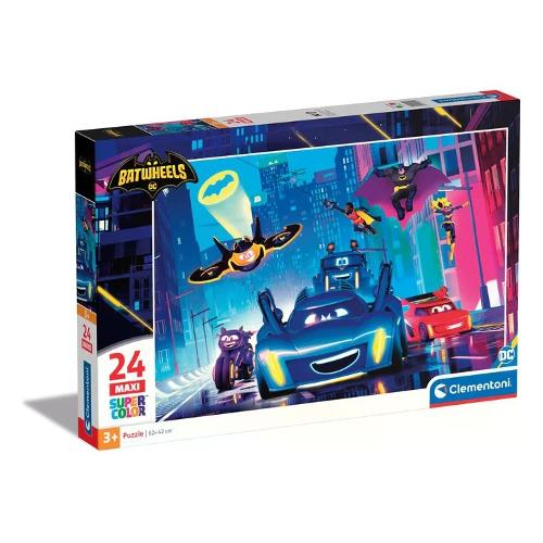 Clementoni Puzzle 24 pz Maxi Supercolor 3-5a (62x42cm) DC COMICS BATWHEELS 28522