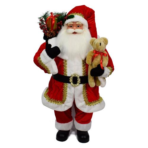 Due Esse Christmas Babbo Natale con Orsacchiotto (90 cm) XNA21030491