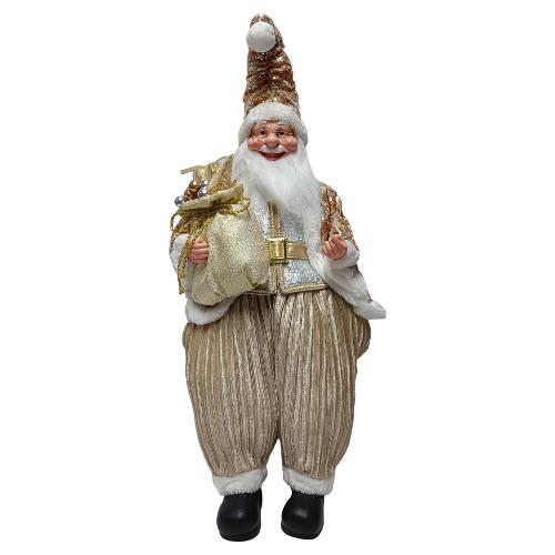 Due Esse Christmas Babbo Natale suduto oro con carillon (47 cm) XNA23043451
