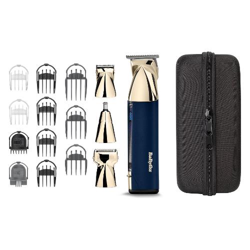 Babyliss Regolabarba SUPER X METAL Multikit Grooming 15in1 Gold e Blue MT992E