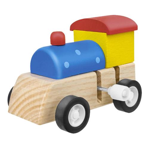 Globo Locomotiva legno con carica a molla 12m+ SIR WOOD Assortito 42328