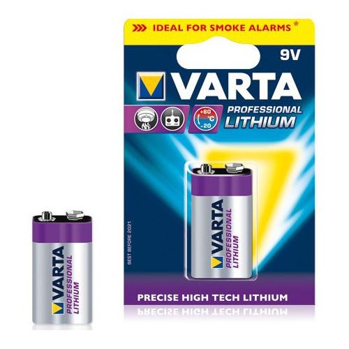 Varta Batteria Transistor 9V Litio PROFESSIONAL LITHIUM 1pz 06122 301 401