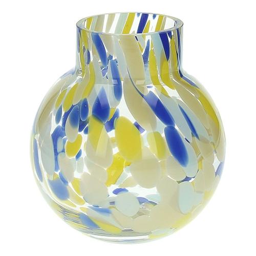 Andrea Fontebasso Vaso Vetro (14cm) DESIGN RAINBOW Blu e Giallo GD5VA022866