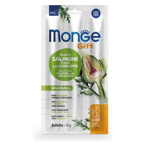 Monge Alimento Hairball GIFT salmone e carciofo Busta 3 pz (15 gr) 8526