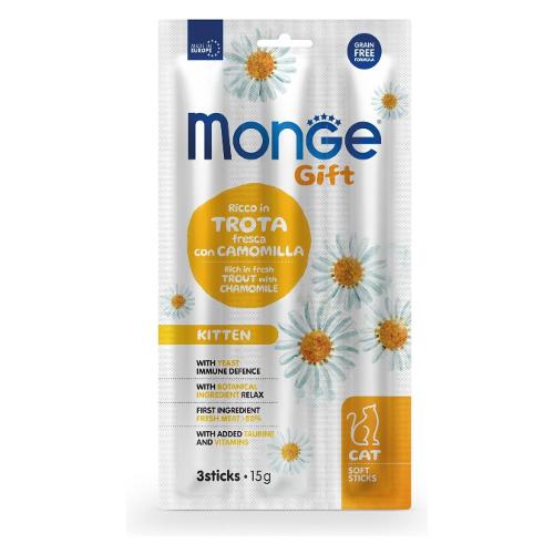 Monge Alimento Kitten GIFT trota e camomilla Busta 3 pz (15 gr) 8524