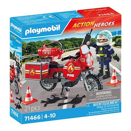 Playmobil Moto dei pompieri ( 21 pz ) ACTION HEROES 4-10a 71466
