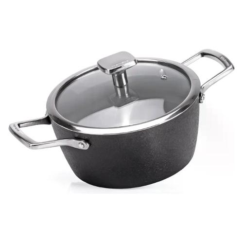 Moneta Casseruola Alluminio antiaderente (20cm) con coperchio ARMONIA FINEGRES Nero 0015394502