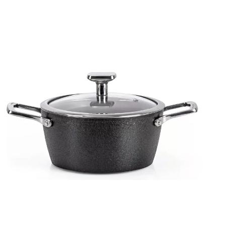 Moneta Casseruola Alluminio antiaderente (24cm) con coperchio ARMONIA FINEGRES Nero 0015392052