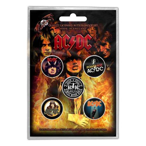 Rock Off Gadget AC DC Highway To Hell Button Badge Pack BB003