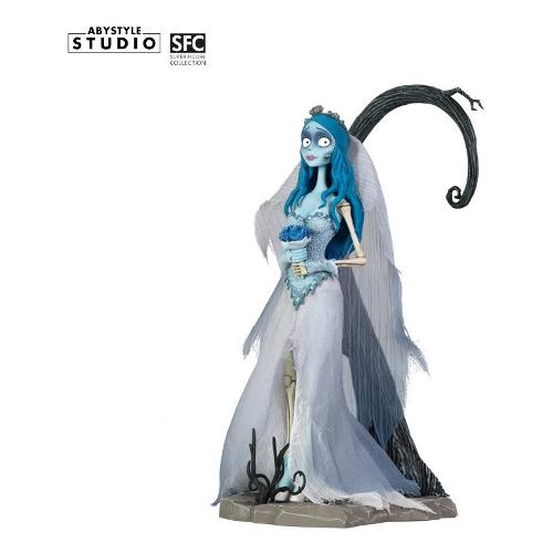 Abystyle CORPSE BRIDE Emily with Blue Bouquet and Tree Behind ABYFIG114