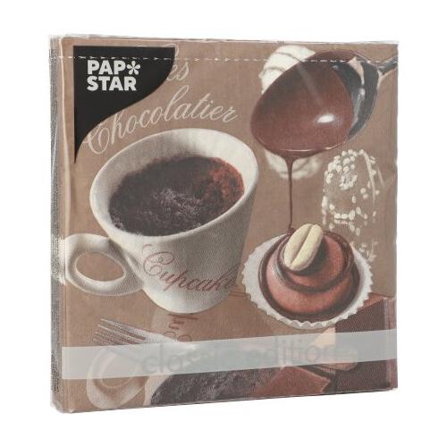 Pap Star Set tovaglioli monouso 20pz 3 Veli Les Chocolatier CLASSIC 89294