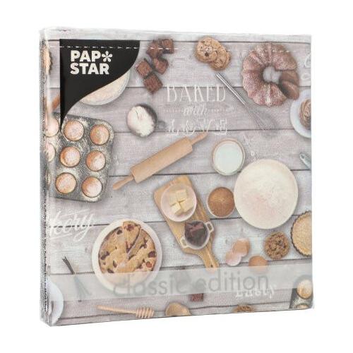 Pap Star Set tovaglioli monouso 20pz 3 Veli Baked with Love CLASSIC 89295
