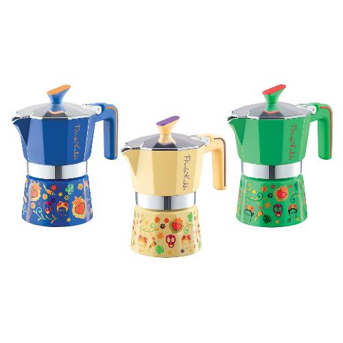 Pedrini Caffettiera Alluminio 3 Tazze FRIDA KAHLO Assortito 02CF145