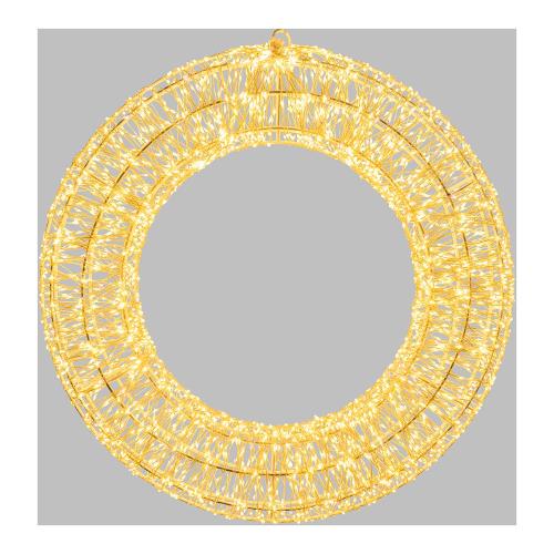 Lotti Decoro Corona 3D Silver Metal Pro Flash light (55 cm) nr 3000 luci 75634