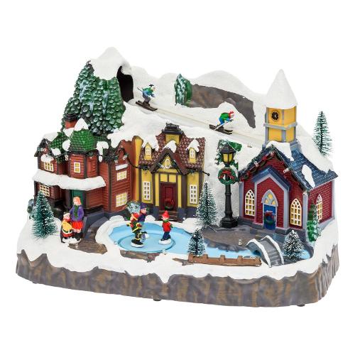 Lotti Sciatori e pattinatori movimento e musica XMAS KING (34x16x24 cm) 73425